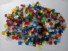 LEGO BULK LOT OF 400 TRANS SLOPE 30 DEGREE 1 X 1 X 2/3 MIXED COLORS #54200