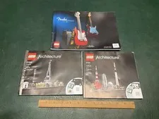 3 Lego Instruction Manuals Only ~ Architecture Paris 21044, Tokyo 21051, Fender