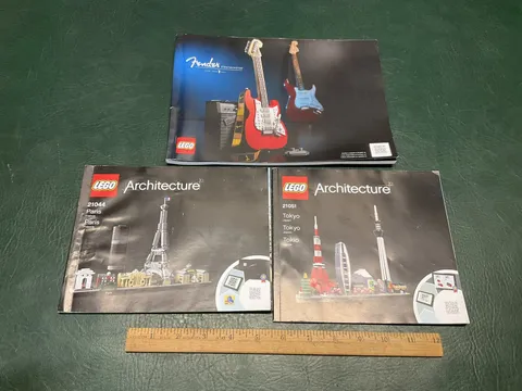 3 Lego Instruction Manuals Only ~ Architecture Paris 21044, Tokyo 21051, Fender