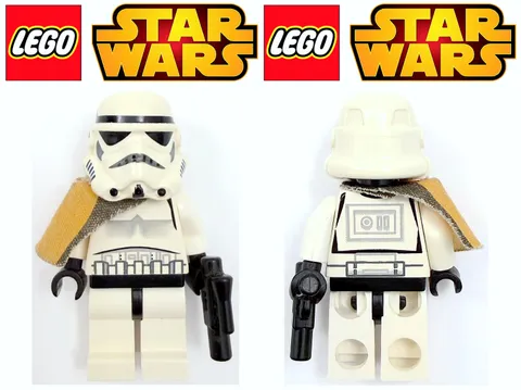 LEGO STAR WARS 7659 SANDTROOPER ORANGE PAULDRON MINIFIGURE + BLASTER * SW0199