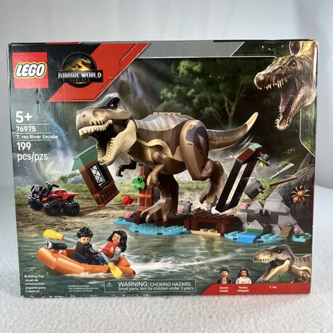 LEGO Jurassic World T Rex River Escape Dinosaur Toy 76975 NEW Sealed