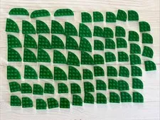 LEGO GREEN LOT 73 PCS 4X4 3X3 BASE PLATE ROUND CORNER VARIETY BUILDING PIECES