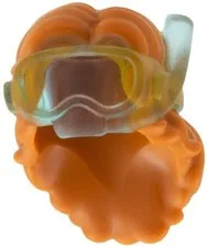 Lego NEW MARINE BIOLOGIST Minifigure HAIR Dark Orange Goggles/Snorkel 71052 Part