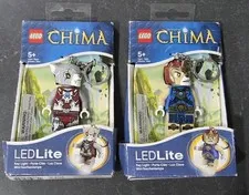 . Lego Lot 2 LED Lite Chima Laval & Worriz IQ50889 IQ50887 Sealed Working B05