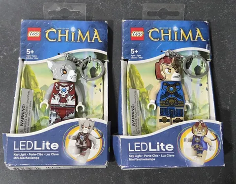. Lego Lot 2 LED Lite Chima Laval & Worriz IQ50889 IQ50887 Sealed Working B05