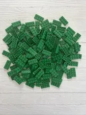 LEGO LOT GREEN 154 PCS 2X4 PLATE VARIETY BUILDING PIECES