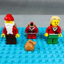 LEGO CHRISTMAS Minifigure Mixed Lot Santa Claus Santa Yoda Advent Calendar Girl