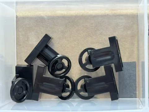LEGO Parts - Black Vehicle, Steering Stand 1 x 2 - No 3829c01 - QTY 5