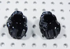 LEGO Lot of 2 Black Female Girl Hair Minifig Over the Shoulder Wavy BQ