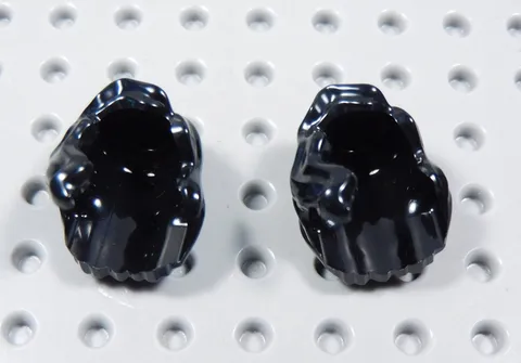 LEGO Lot of 2 Black Female Girl Hair Minifig Over the Shoulder Wavy BQ