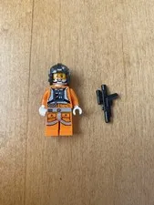 Lego Star Wars Snowspeeder Pilot Zev Senesca - Pearl Dark Gray Helmet Minifigure