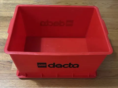 LEGO Red DACTA Storage Bin Vintage 1993 Educational 16" x 12” x 8”