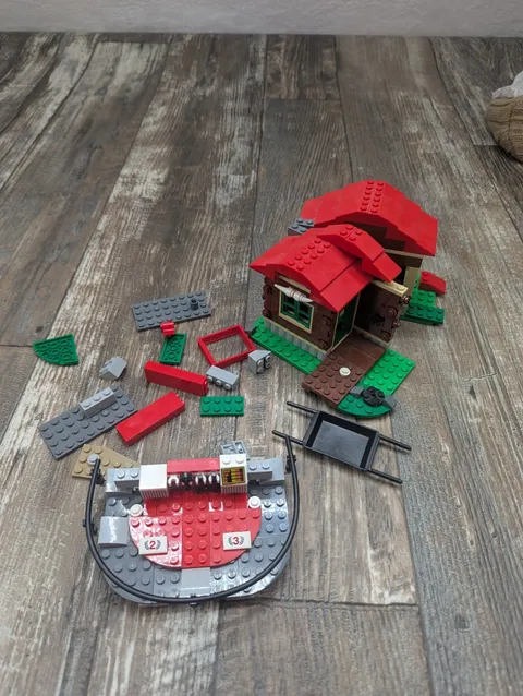LEGO  Lakeside Lodge - Parts. Auto Parts Garage Pieces. Tools .