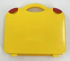 Lego Yellow Storage Container Plastic Carry Case Latch Top W/ Dividers Toy 11x8