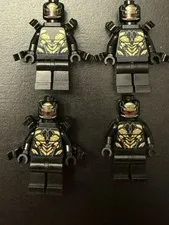 Lot of 4 LEGO Black Outrider Minifigures Marvel MCU Infinity War 76125 DD98