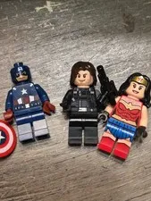 Lego Wonder Woman 76097 Blue Skirt /Winter Soldier Minifigure/Captain America-