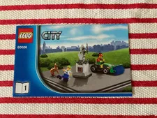Lego City 60026 Town Square Statue & Street Sweeper Instruction Booklet 1 ONLY
