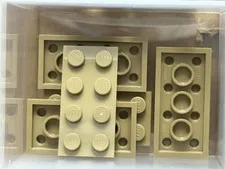 LEGO Parts - Dark Tan Plate 2 x 4 - No 3020 - QTY 5