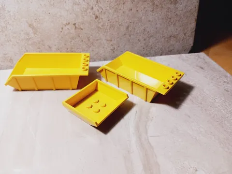 LEGO Dump Truck back end BUILD IT  Lot of 2 Dumper Cart Yellow Constuction