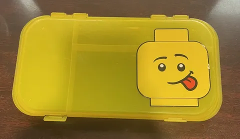 Yellow Lego Case/Pencil Case With Lego Man Head 