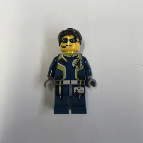 Lego Minifigure - agt001, Agent Chase with Dual Sided Head, Agents (damaged)