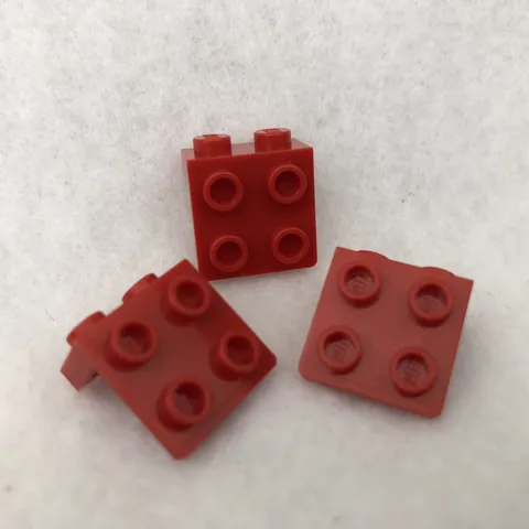 LEGO 44728 Red Bracket 1 x 2 - 2 x 2 (x3)
