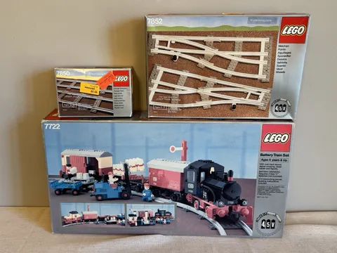 Lego 7722 7852 7850 Battery Train Set Vintage Lot W/ Boxes, Extras & Track