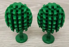 Lego 3470 Green Plant Tree Fruit Shrub Round Rounded Part Piece Lot Of 2