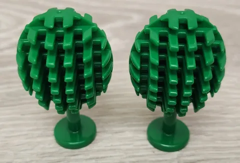 Lego 3470 Green Plant Tree Fruit Shrub Round Rounded Part Piece Lot Of 2