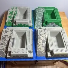 LEGO 3D Raised Baseplate lot of 4 *READ* 2552px3 x2 2552px6 2552px4, 6276 6277