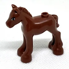 LEGO Friends Horse Foal Pony 11241pb04 Reddish brown eyes 3 eyelashes 41089