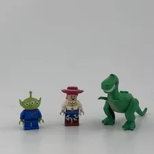 LEGO Toy Story Minifigure Bundle Lot 3 Jessie Rex Alien + Bonus Keychain