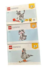 LEGO Creator Playful Cat Dog Pigeon BUILDING INSTRUCTIONS MANUALS ONLY 31163