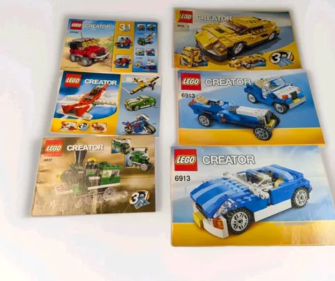 LEGO Creator Vehicle Instruction Manual Lot Of 5 