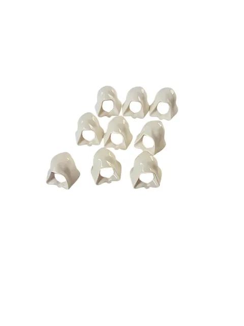 LEGO White Minifigure Hoods, Headgear Star Wars Jedi, Set of 9