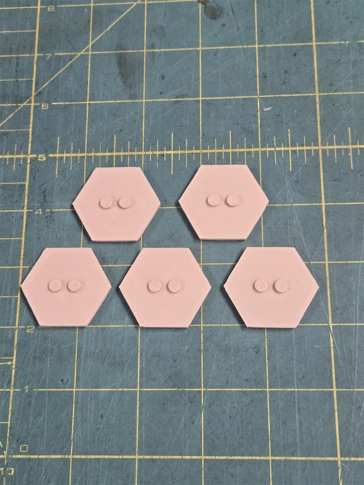 Lego Minifig Hex Shaped Bases Pack of 10 Tan Color FREE SHIPPING