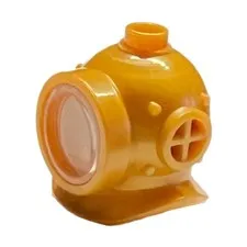 Lego CMF Pearl Gold Minifigure Headgear Ocean Sea Diver Helmet 2012 Retired