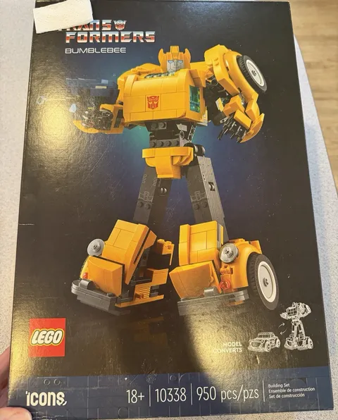 New Lego icons Transformers BUMBLEBEE 2-in-1 Model Converts Building Set 10338