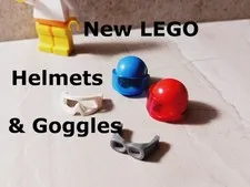 New LEGO Helmets Red White Blue Goggles Visors Motorcycle Sports Pilot Xtreme