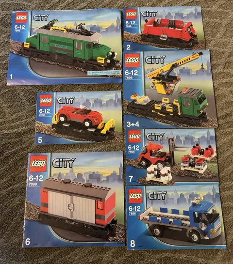 Lego Instruction Manual Only For Cargo RC Train Deluxe Set 7898