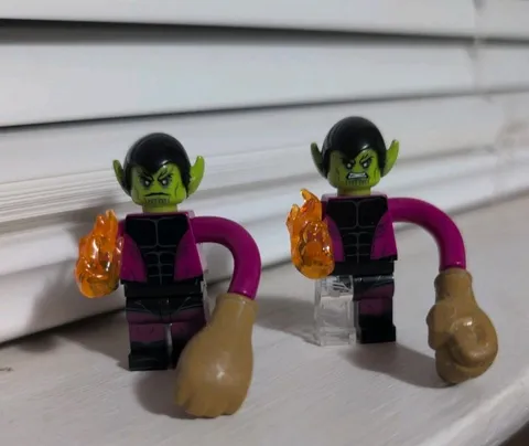 2x Lot LEGO Marvel Super Skrull minifigure custom pad printed
