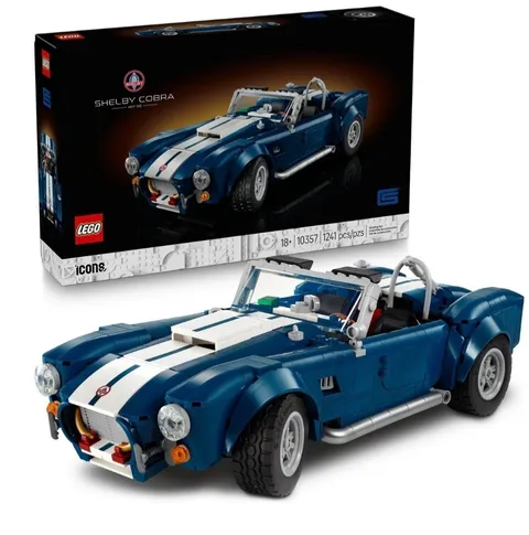 LEGO Icons Shelby Cobra 427 S/C Car Building Set 10357 -1241 Pieces - New Sealed