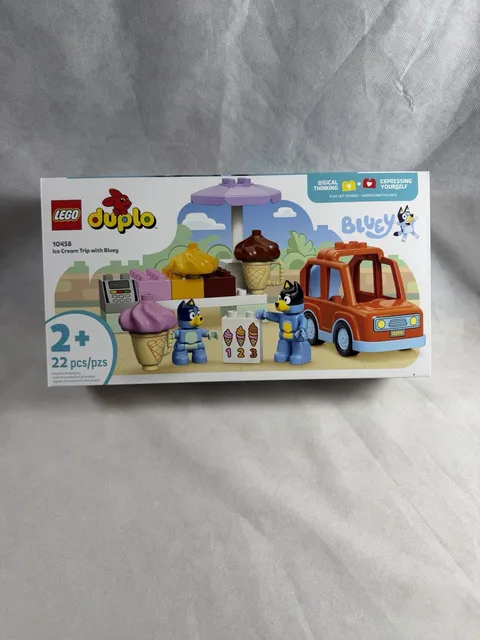 LEGO DUPLO Bluey Ice Cream Trip 10458 Toddler Playset 22pc Toy New Sealed