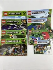 Lego Instruction Manuals Books ONLY Lot Of 8 Minecraft 21121 21159 21158 21151