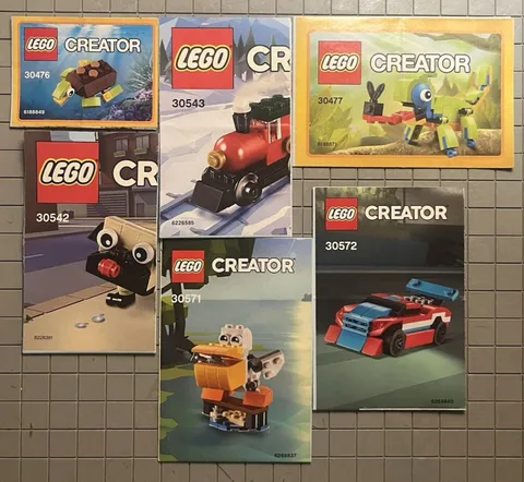 LEGO Creator Mini Instruction Manuals Lot of 6