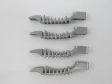 Lego 4 Bionicle Projectile Thornax Launcher Half, Liftarm End 1x8 (64275) Silver