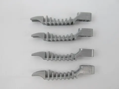 Lego 4 Bionicle Projectile Thornax Launcher Half, Liftarm End 1x8 (64275) Silver