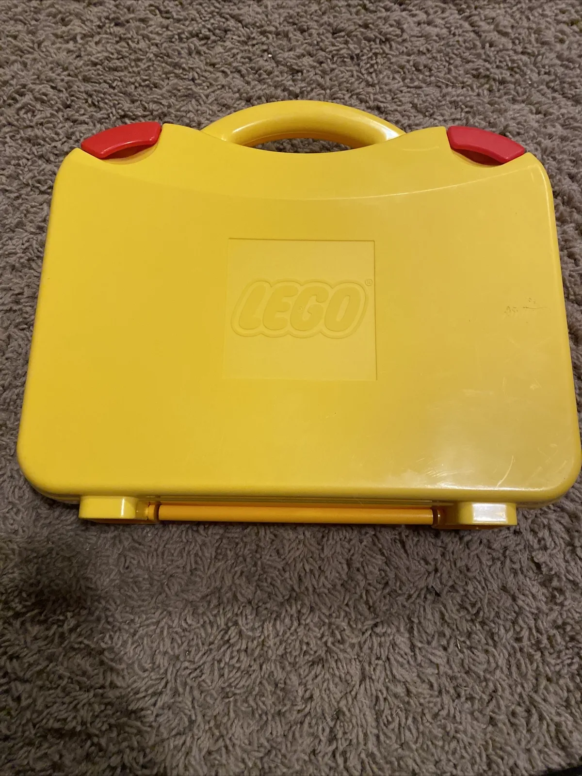 Lego Carrying Case Brief Case Storage Container Yellow