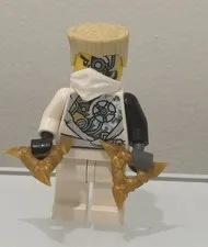 LEGO NINJAGO Zane rebooted minifigure njo085 excellent condition + 2 shurkens