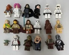 LEGO Star Wars Minifigure Lot: 18 Minifigures (Light-Up Obi-Wan, Qui-Gon) *DESC*